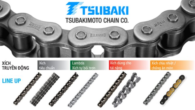 Xích TSUBAKI xích công nghiệp Nhật Bản