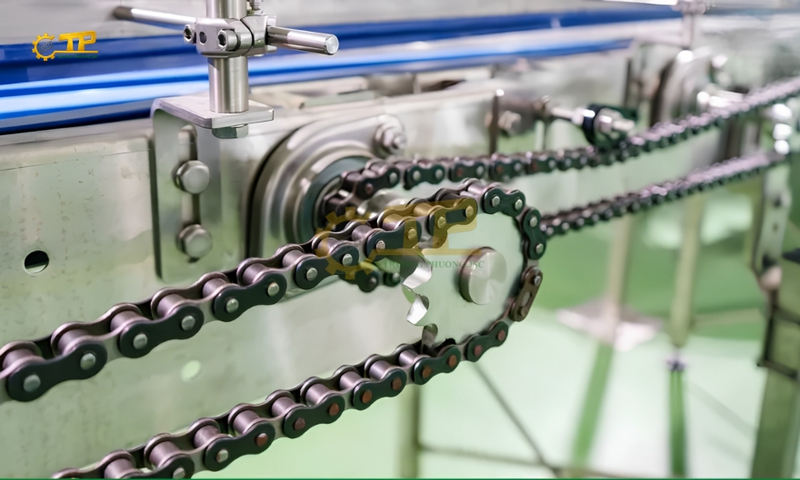 Nhông xích đơn giúp truyền động ổn định, chính xác và không trượt trong quá trình vận hành
