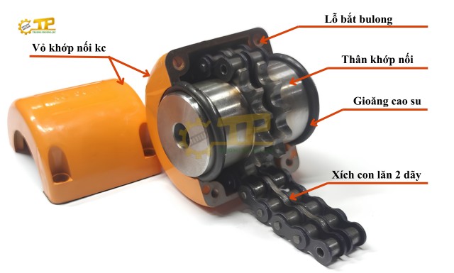 Kết cấu cơ bản của 1 bộ khớp nối xích
