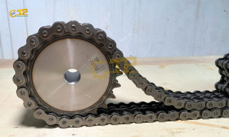 Nhông xích đôi giúp tăng khả năng chịu tải, truyền động ổn định và nâng cao tuổi thọ hệ thống máy móc