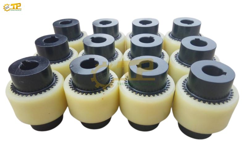 Khớp nối răng vỏ nhựa TGL gồm hai moay-ơ thép và một vỏ nylon.