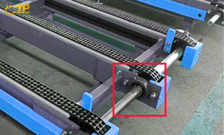 Gối đỡ vòng bi trục ngang ứng dụng trong cơ cấu băng tải xích 